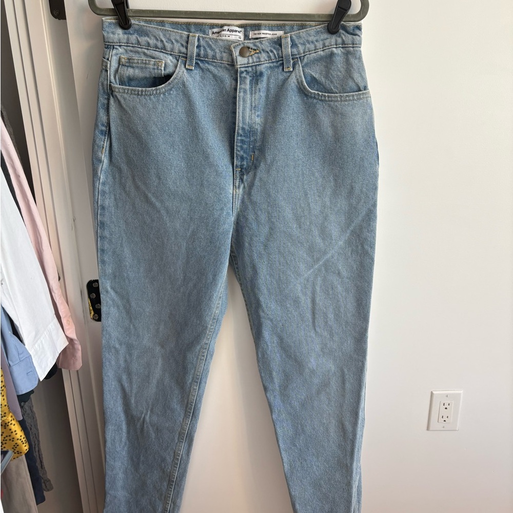 American Apparel Light Blue High Waisted Jeans